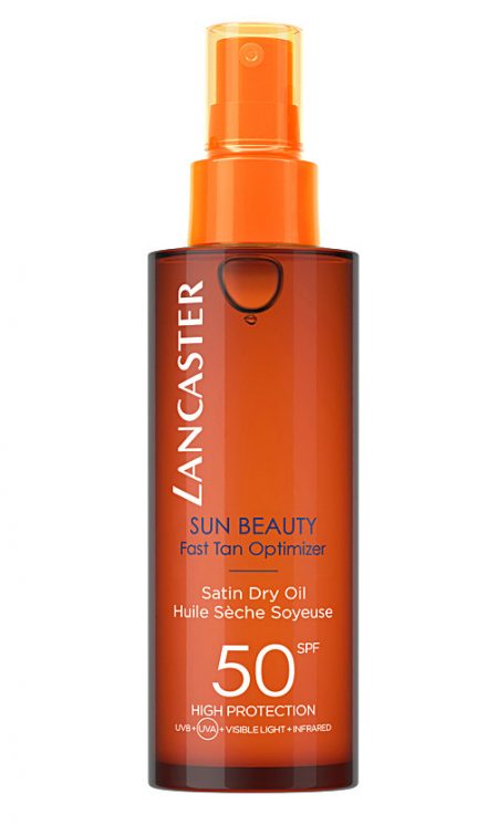 lancaster sun beauty fast tan optimizer satin dry oil spf50